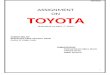 Assignment on Toyota