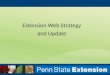 Extension Web Strategy and Update - March 2011