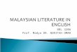 Malaysian Literature in English[1]