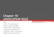 Chapter 10 Association Rule