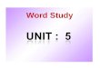 Word study u 5
