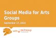 Social Media for community performing arts groups