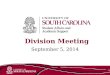 Sept. 5, 2014 Division of Student Affairs and Academic Support meeting