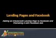 Landing Pages and Facebook