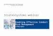 Enabling Effective Conduct Risk
