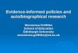 Morwenna Griffiths' Talk on Autobiographical Research at UEA, 22 Feb 08