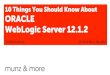 10 Things You Should Know About WebLogic 12.1.2