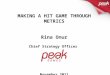 Making a Hit Game Through Metrics-Peak Games