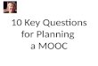 Planning a MOOC