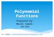 Polynomial functions