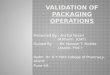 Validation of packaging operations