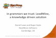 In grammars we trust: LeadMine, a knowledge driven solution