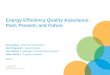 Energy Efficiency Quality Assurance