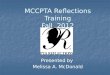Mccpta fall training 2012