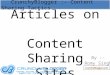 Post articles on content sharing sites
