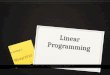 Applications of linear programming