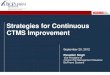 Strategies for Continuous CTMS Improvement