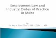Employment law and industry codes of practice