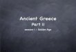 Ancient Greece 2 session i Golden Age intro