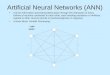 Artificial Intelligence: Artificial Neural Networks