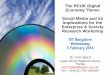 Social Media and its Implications for the Enterprise & Society Research Workshop