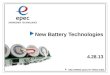 New Battery Technologies Webinar
