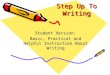 Step up to writing for kids