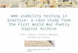 Web usability in practice: a case study from the First World War Poetry Digital Archive