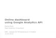 Online dashboard using Google Analytics API