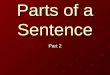 Lesson 4 Parts of a Sentence (part 2)