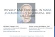 Privacy and Control in Mark Zuckerberg’s Discourse on Facebook