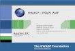 OWASP ESAPI WAF AppSec DC 2009