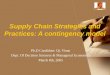 Supply Chain Strategies And Practices