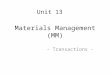 MELJUN CORTES Materials Management Transactions Part 2