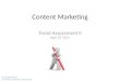 Trend assessment - Content Marketing