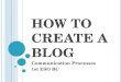 How to create a blog (CP students)