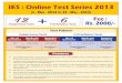 IES : Online Test Series 2013 Schedule