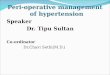Perioperative management of hypertension