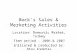 Becks Sales And Marketing Activities