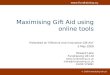 Maximising Gift Aid using online tools