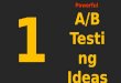 15 E-Commerce A/B testing ideas