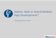 Native Web or Hybrid Mobile App Development