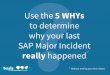 Using the 5 WHYs to determine why your SAP Major Incident really happened