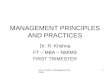 Management  Principles Aand Practices