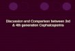 Discussion and Comparison Between 3rd & 4th Generation Cephalosporins