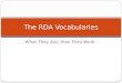 RDA Vocabularies in the Semantic Web by Diane Hillmann