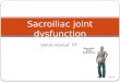 SI joint Dysfunction