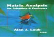 Matrix Analysis for Scientists and Engineers by Alan J Laub
