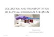 1.Collection and Transportation of Clinical Biological Specimen