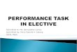 Performance task